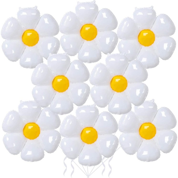 CEUQIESO 20pcs 데이지 풍선, 생일 새해 결혼식 파티 장식을위한 혼합 색상 미니 데이지 호일 풍선 흰색, 분홍색, 보라색, 파란색, 노란색 데이지 풍선 세트, 20개, 화이트 데이지 CEUQIESO 20pcs 데이지 풍선, 생일 새해 결혼식 파티 장식을위한 혼합 색상 미니 데이지 호일 풍선 흰색, 분홍색, 보라색, 파란색, 노란색 데이지 풍선 세트, 20개, 화이트 데이지