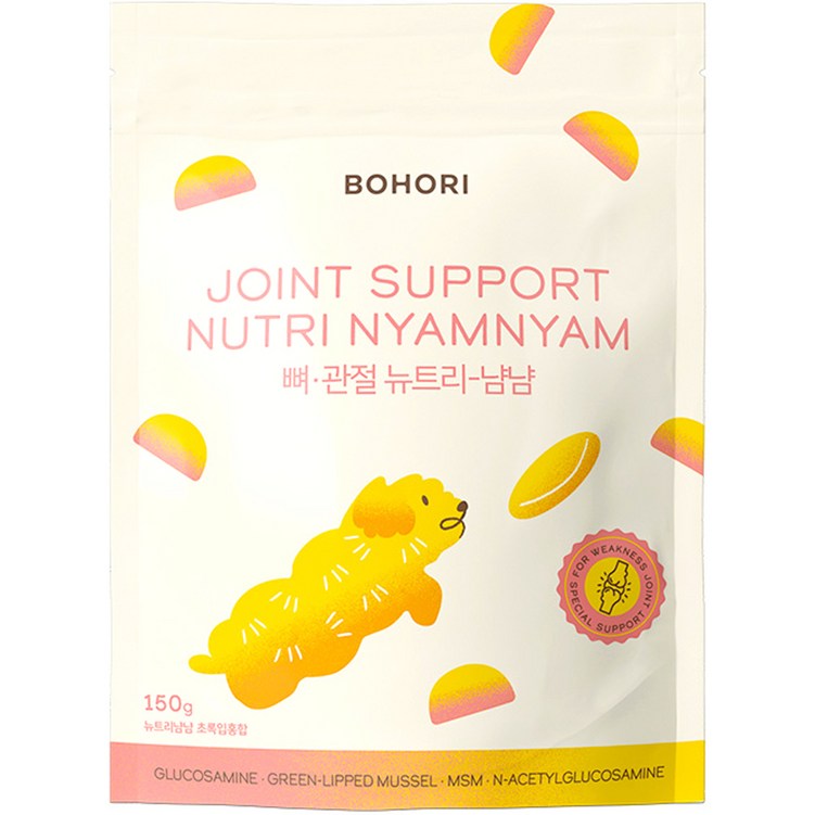 보호리 강아지 영양제 뉴트리냠냠 150g, 뼈관절강화, 1개, 기호증진 보호리 강아지 영양제 뉴트리냠냠 150g, 뼈관절강화, 1개, 기호증진