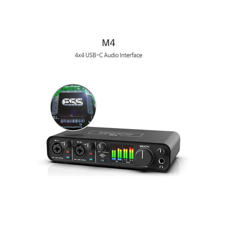 MOTU M4 모투 USBC 오디오 인터페이스 루프백 정품