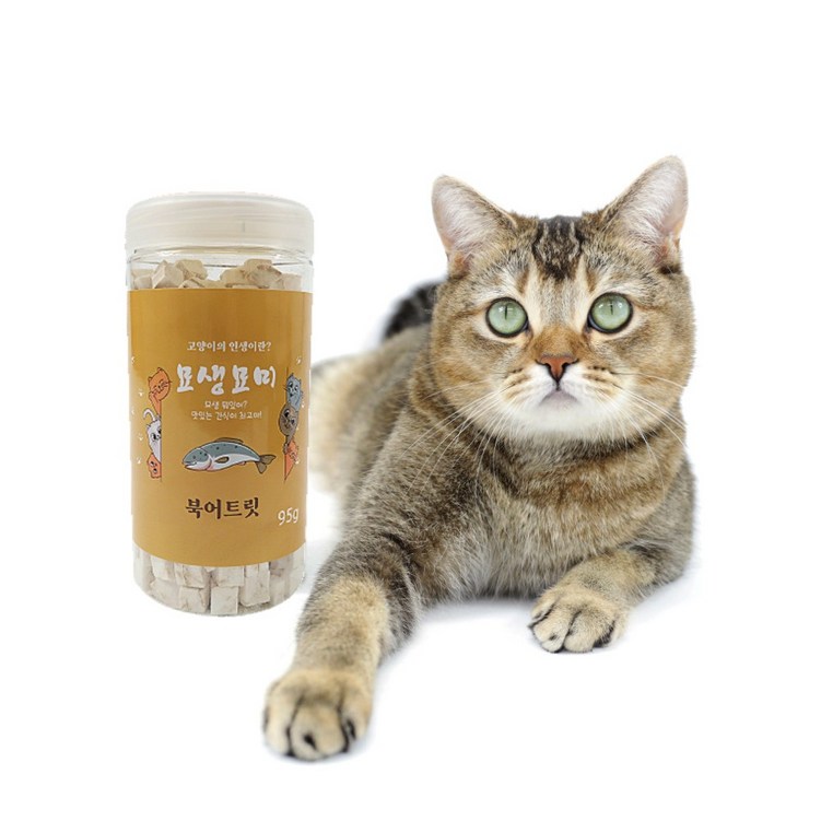 희동이네 고양이 동결건조간식 묘생묘미 북어트릿 치킨트릿 x 2개 택1 맛있는 고단백 고양이큐브 북어원물 닭가슴살100 고양이 트릿, 2종, 225g, 혼합 각1개씩