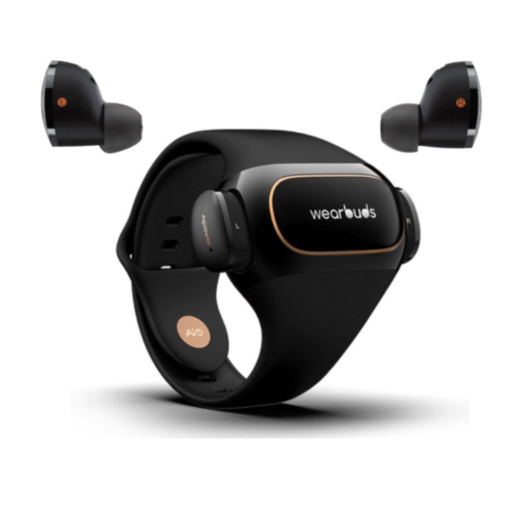 Aipower 웨어버즈 2.0 블루투스 이어폰 스마트워치, 샤이니블랙, 24.3mm Aipower 웨어버즈 2.0 블루투스 이어폰 스마트워치, 샤이니블랙, 24.3mm