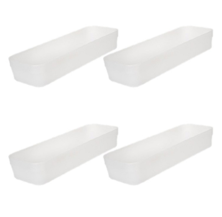 집사람 칸막이 서랍정리함, 반투명, 4개