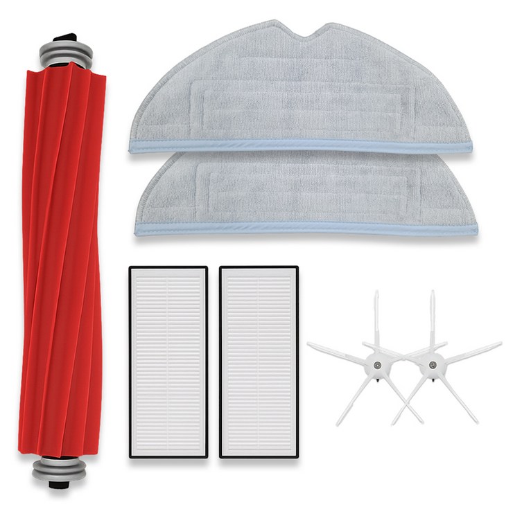 멋진공간 샤오미 로보락 S7 Plus 호환 사이드 브러쉬 2p  필터 2p  물걸레 2p  메인 브러쉬 세트, 1세트, 단일상품