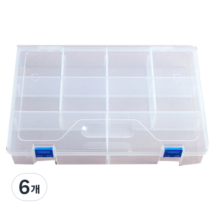 칸칸 수납함 멀티박스 10칸, 단일 색상, 6개