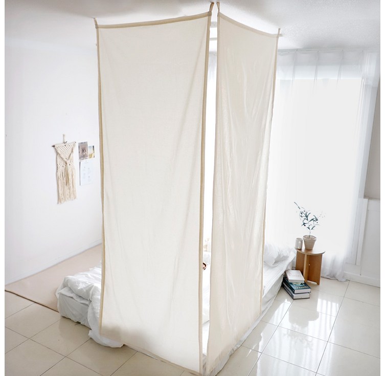 까사베르데 광목 린 투고리형 커튼 패브릭 공간분리 파티션