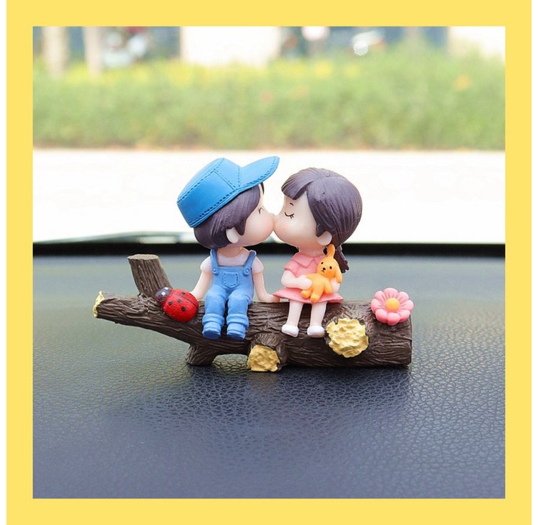 자동차 통나무 러브 커플 인형, 1개, 커플 A