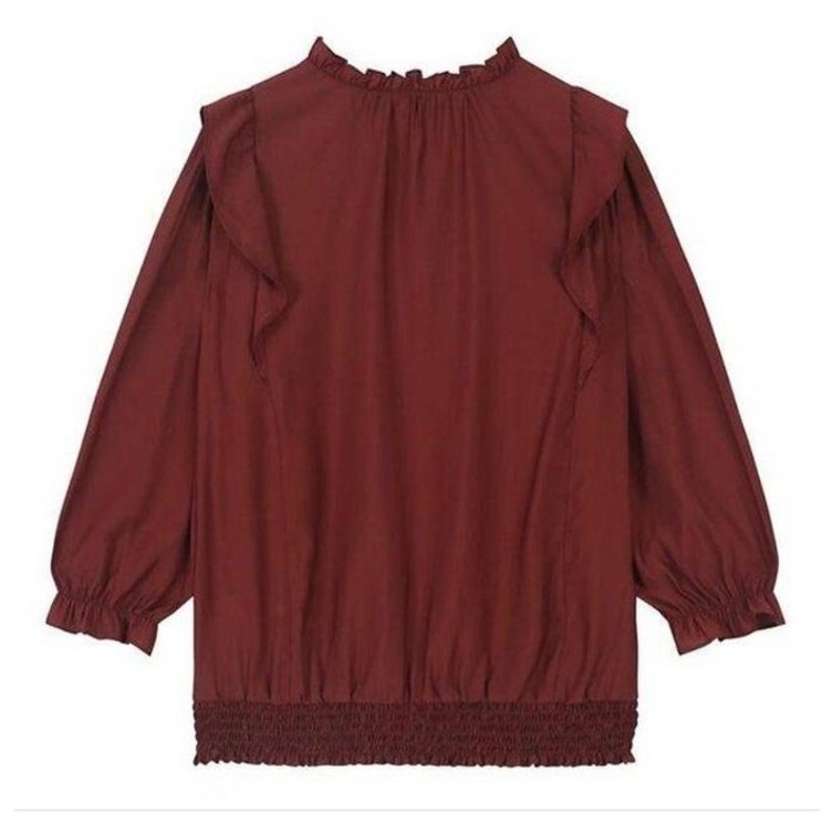 SI씨 셔링 프릴넥 블라우스 SJBAH2407