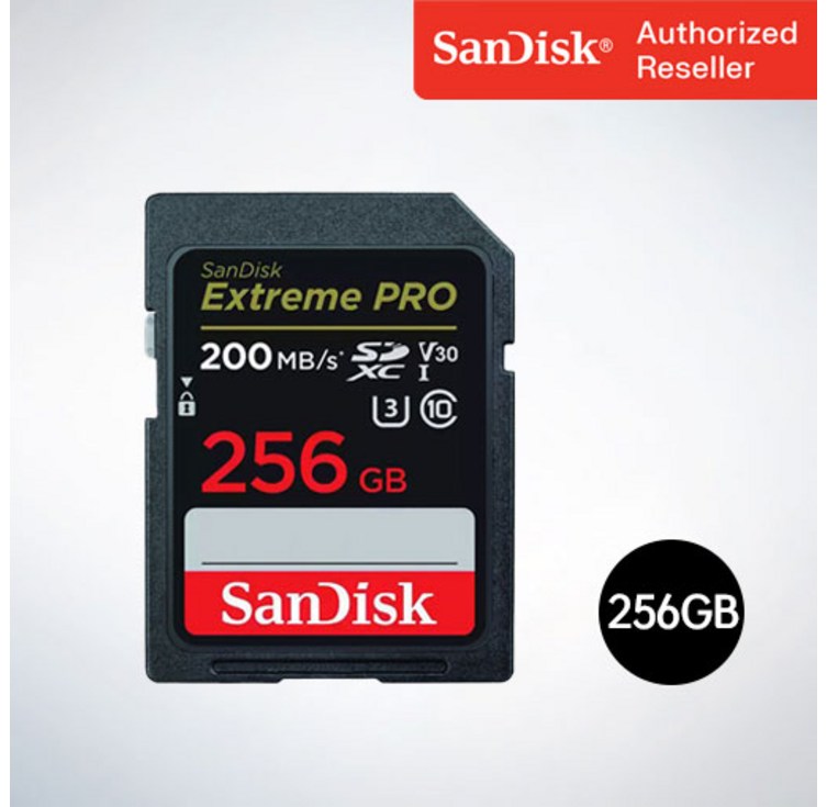 샌디스크 SD메모리카드 SDXC  Extreme Pro 익스트림 프로 UHSI SDXXD 256GB