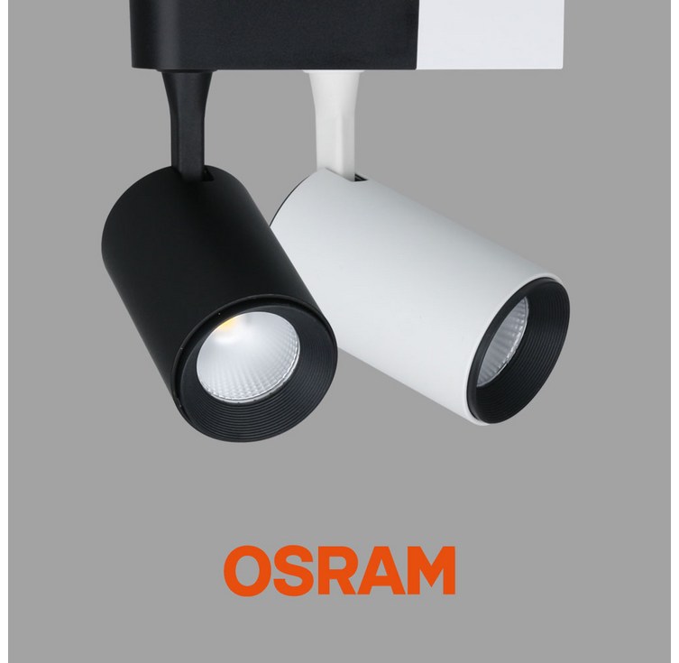 오스람 LED COB 9W 원통스포트 레일조명 오스람 LED COB 9W 원통스포트 레일조명