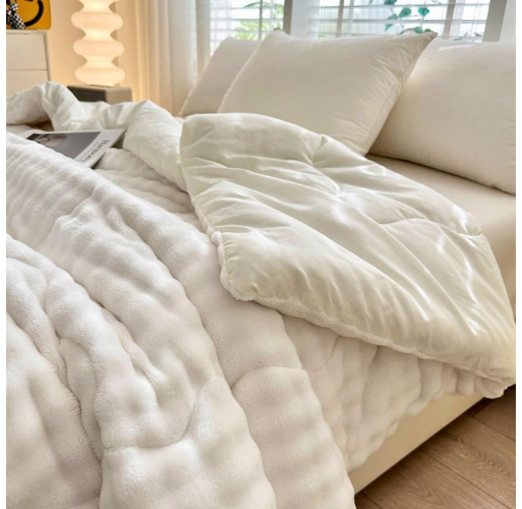 Roomxyd 극세사 겨울 이불 부드럽고 따뜻한 겨울 차렵이불 두꺼운 토끼털 극세사 이불