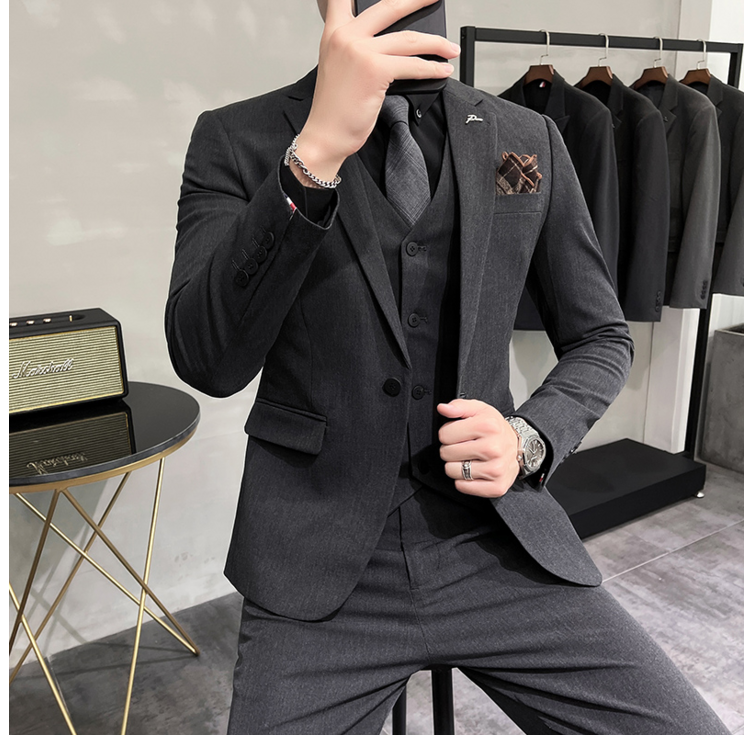 남자정장 남성용 수트 3피스코트조끼바지 정장세트 맨잇슈트 프리미엄 하객룩 면접 결혼식