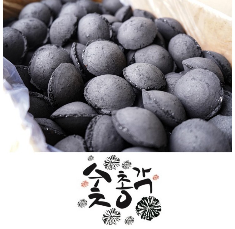 숯총각 조개탄 브리켓 야자숯 10 kg 구이용 펜션용 캠핑 바베큐 건설현장 양생 난로 벽난로
