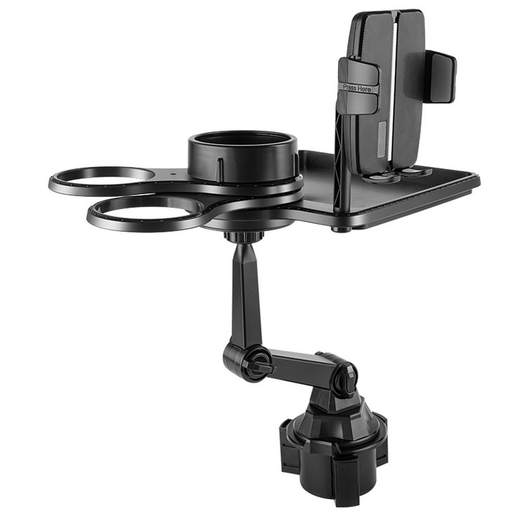 Arsjuo 차량용 컵홀더 3in1 다용도 자동차 트레이 수납 360 조절 회전 휴대폰 거치대