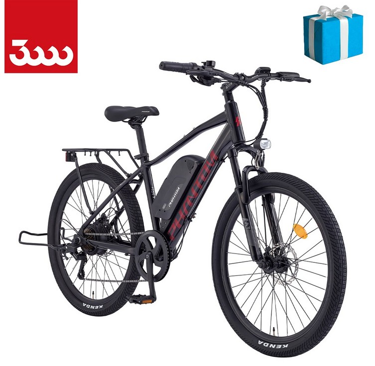 삼천리자전거 베스트샵 삼천리 2025 26 팬텀TX MTB 운동용 생활용 짐받이 전기자전거 100 완조립  사은품 증정