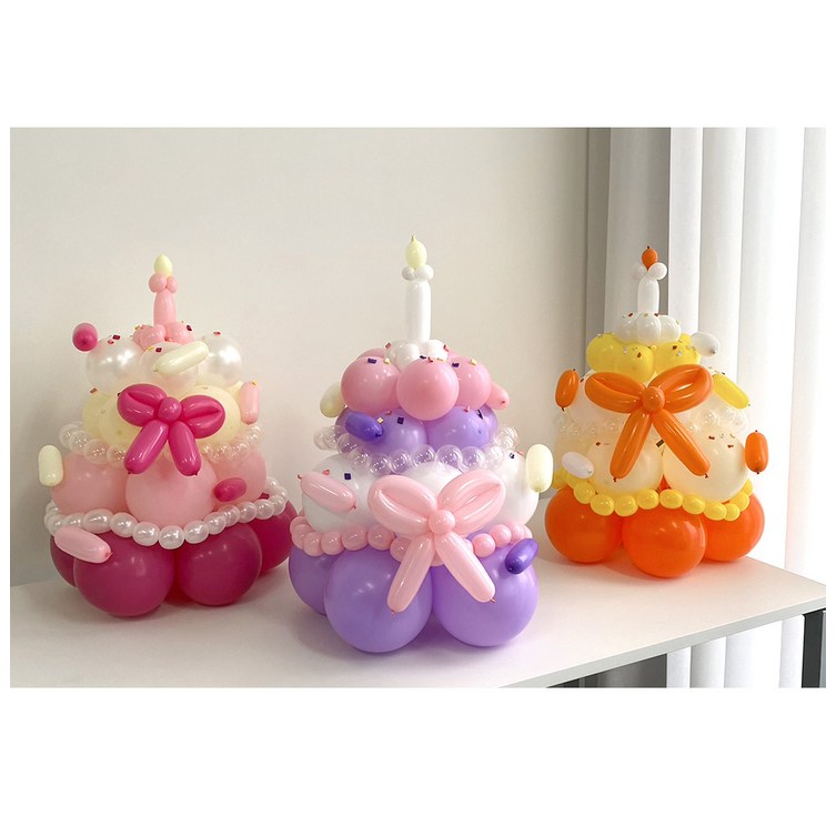 파티아일랜드 DIY 대형 케이크 풍선 만들기 생일케이크