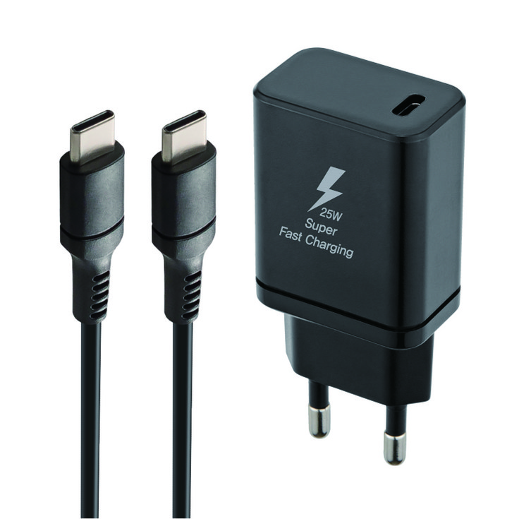 지파워 초고속 25W PD 3.0 PPS 충전기 C TO C 케이블 포함, 블랙1개, 1개