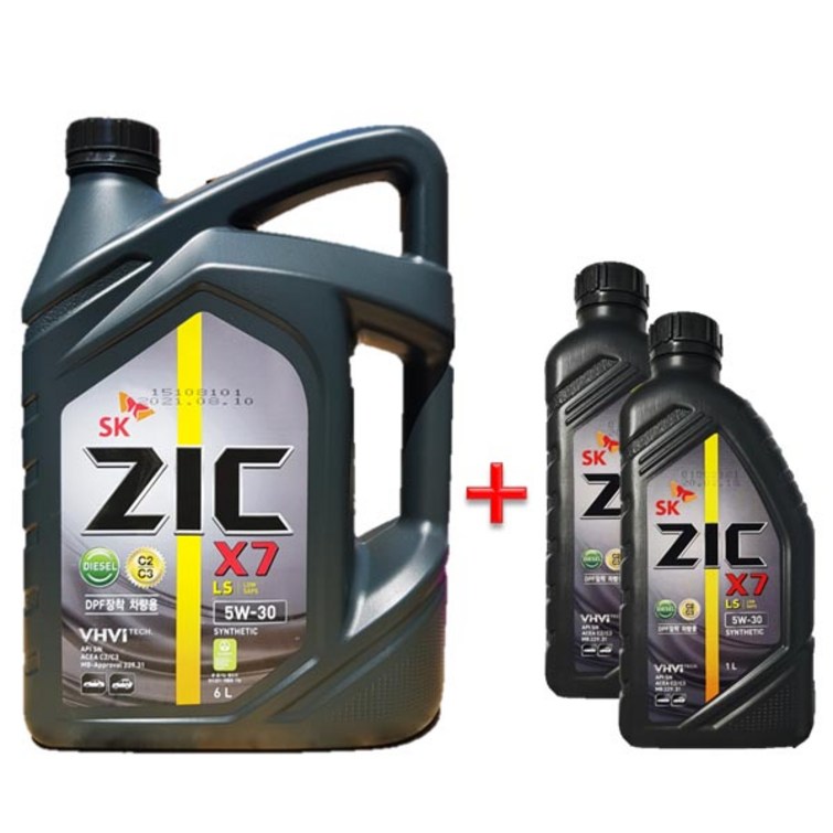 ZIC X7 LS 5W30 6L 1개 1L 2개 디젤 엔진오일